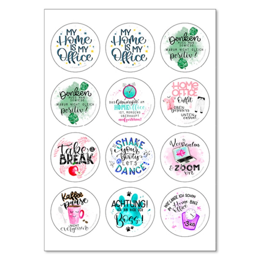 10 Sticker-Vorlagen für Home & Office
