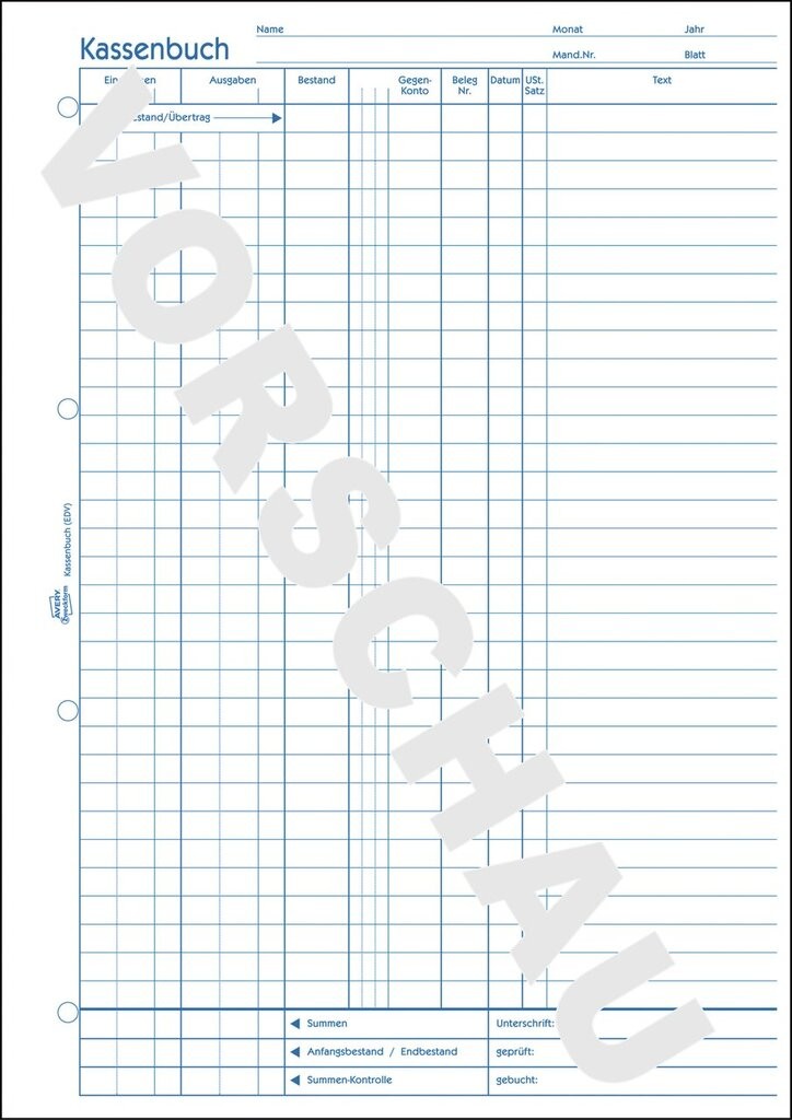 Formulare Vordrucke 5 Zweckform Kassenbucher 426 Steuerschiene 300 Datev Gerecht Gelocht A 100 Blatt Buro Schreibwaren Academy Tamkine Org